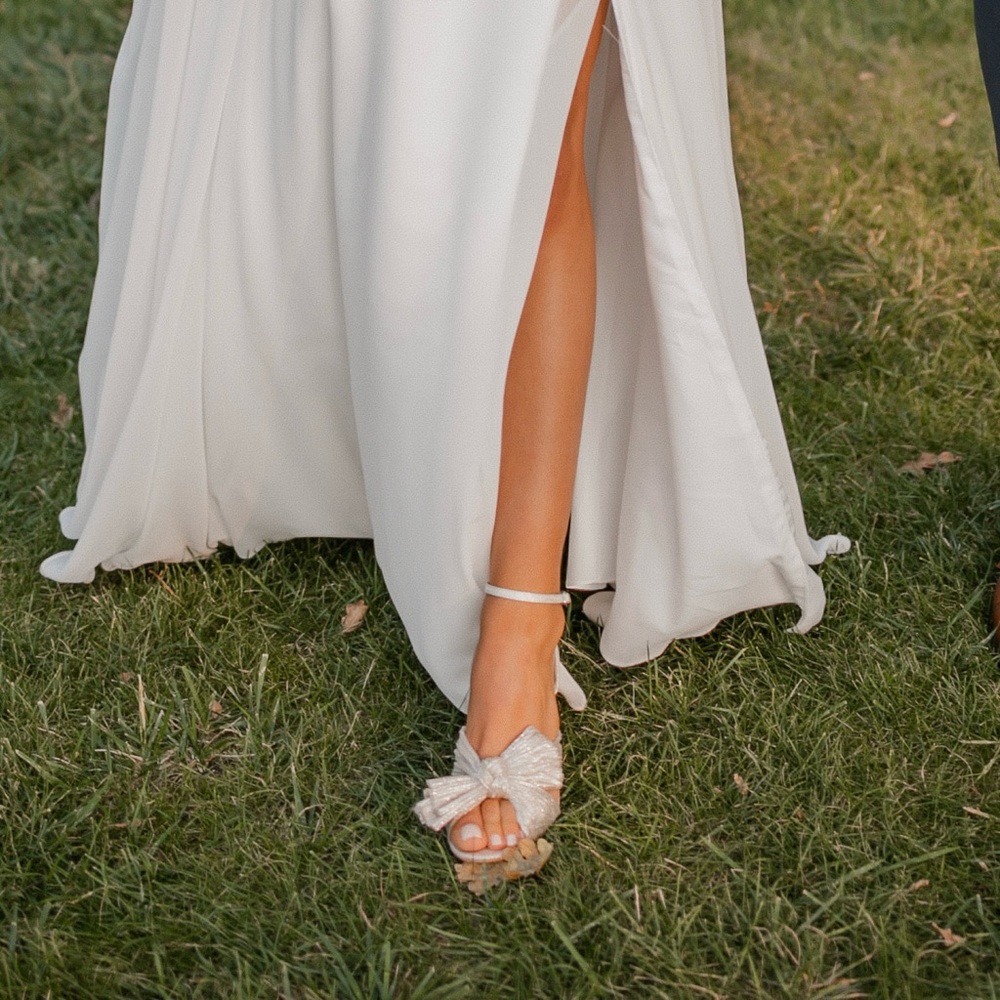 Loeffler Randall Shimmer Heels with Bow